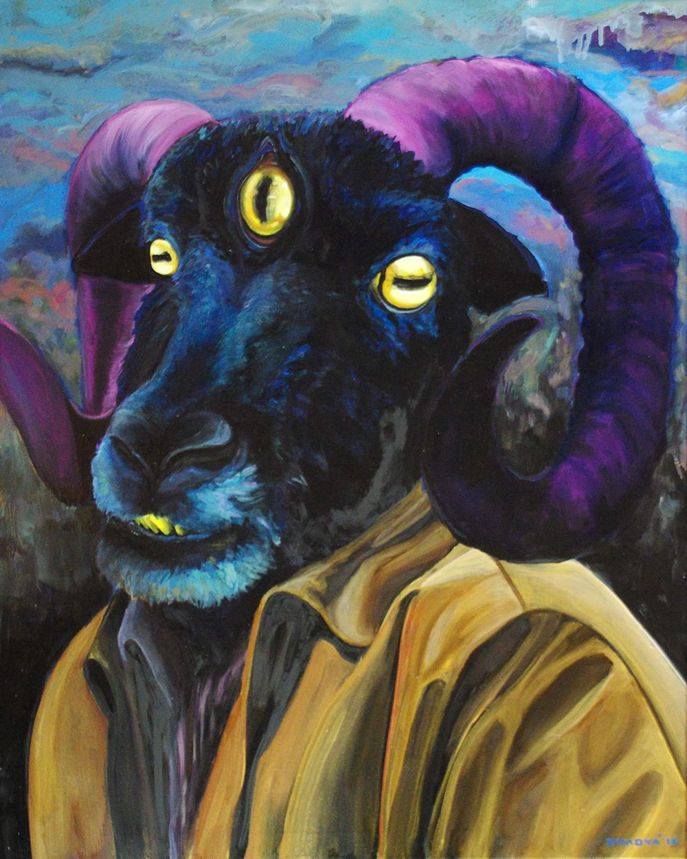 Wolf in sheep clothes: Hope, 70 x 90 cm, oil on canvas, 2016